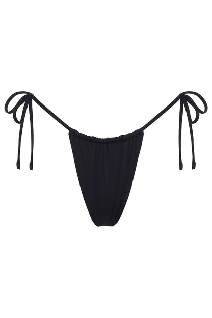 Tia String Bikini Bottom - Black | Frankies Bikinis