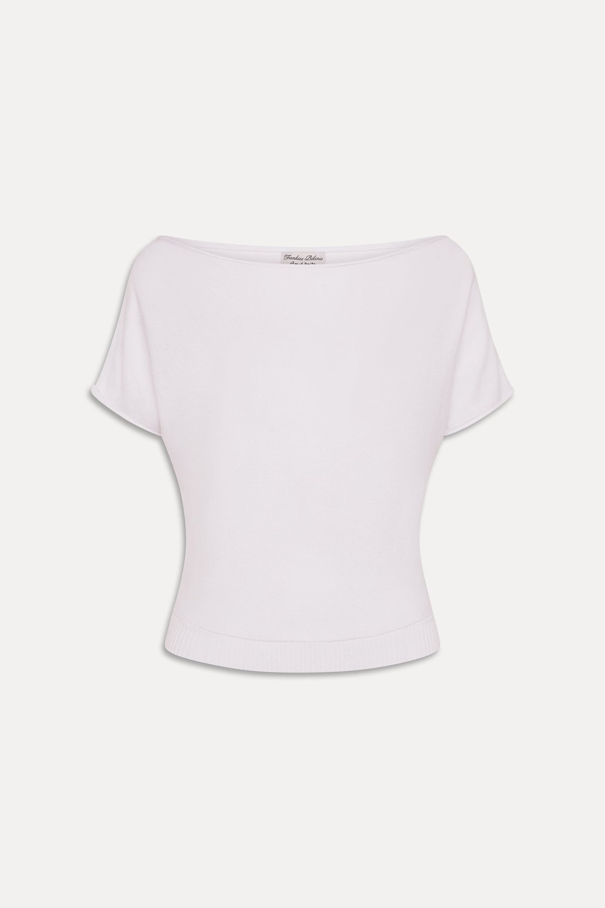 Montecito Boat Neck Knit Shirt - White | Frankies Bikinis