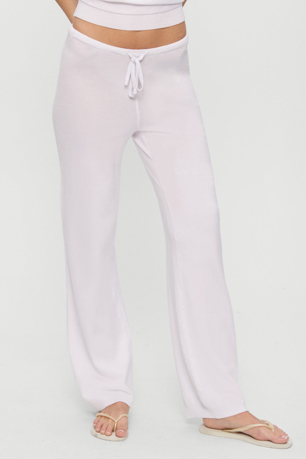 Mellow Knit Pants - White | Frankies Bikinis