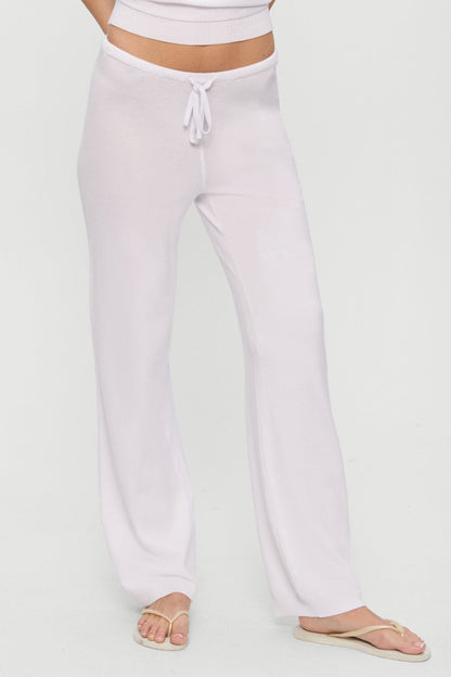 Mellow Knit Pants - White | Frankies Bikinis