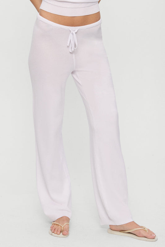 Mellow Knit Pants - White | Frankies Bikinis