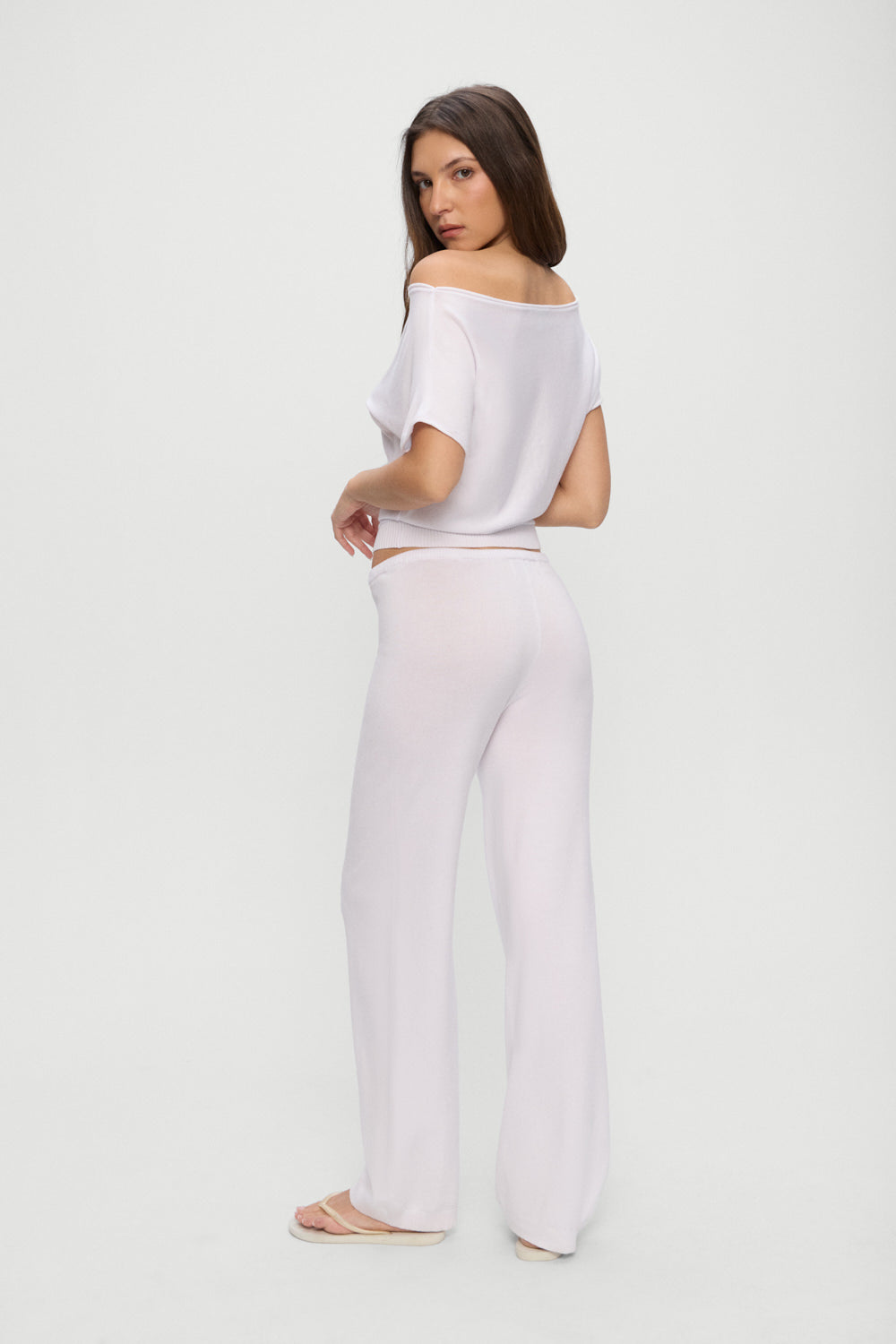 Mellow Knit Pants - White | Frankies Bikinis