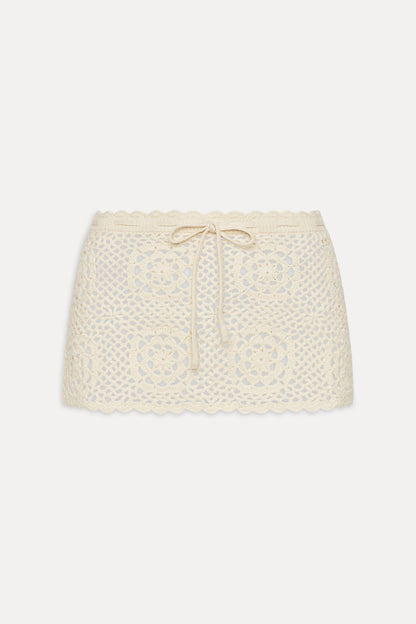 Arlo Crochet Mini Skirt - Bunny | Frankies Bikinis