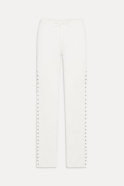 Ela Low Rise Knit Pants - Coconut Cream | Frankies Bikinis