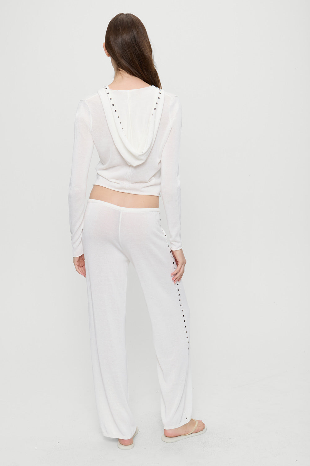 Ela Low Rise Knit Pants - Coconut Cream | Frankies Bikinis