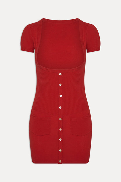 x JENNIE Sofia Knit Mini Dress - Lip Tint | Frankies Bikinis