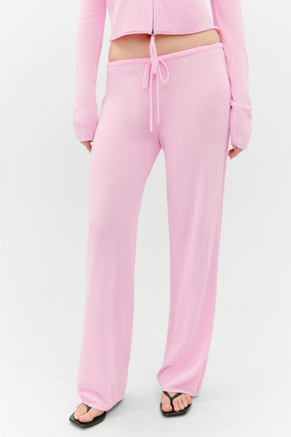 Ela Low Rise Knit Pants - Pink Cloud | Frankies Bikinis