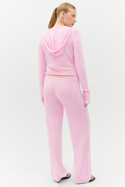Ela Low Rise Knit Pants - Pink Cloud | Frankies Bikinis