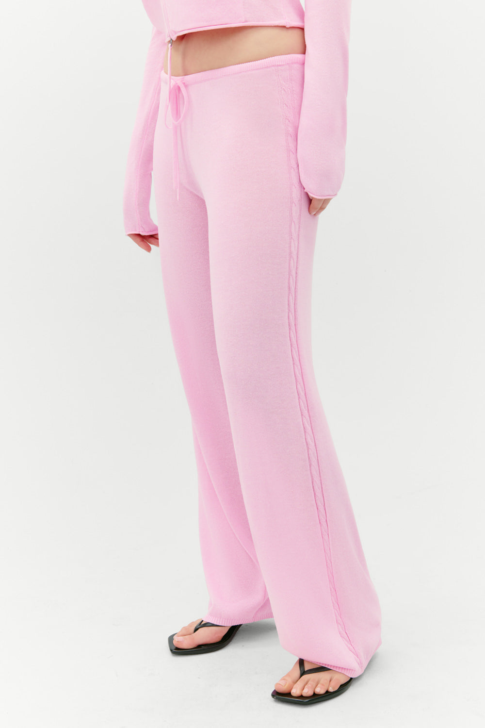 Ela Low Rise Knit Pants - Pink Cloud | Frankies Bikinis