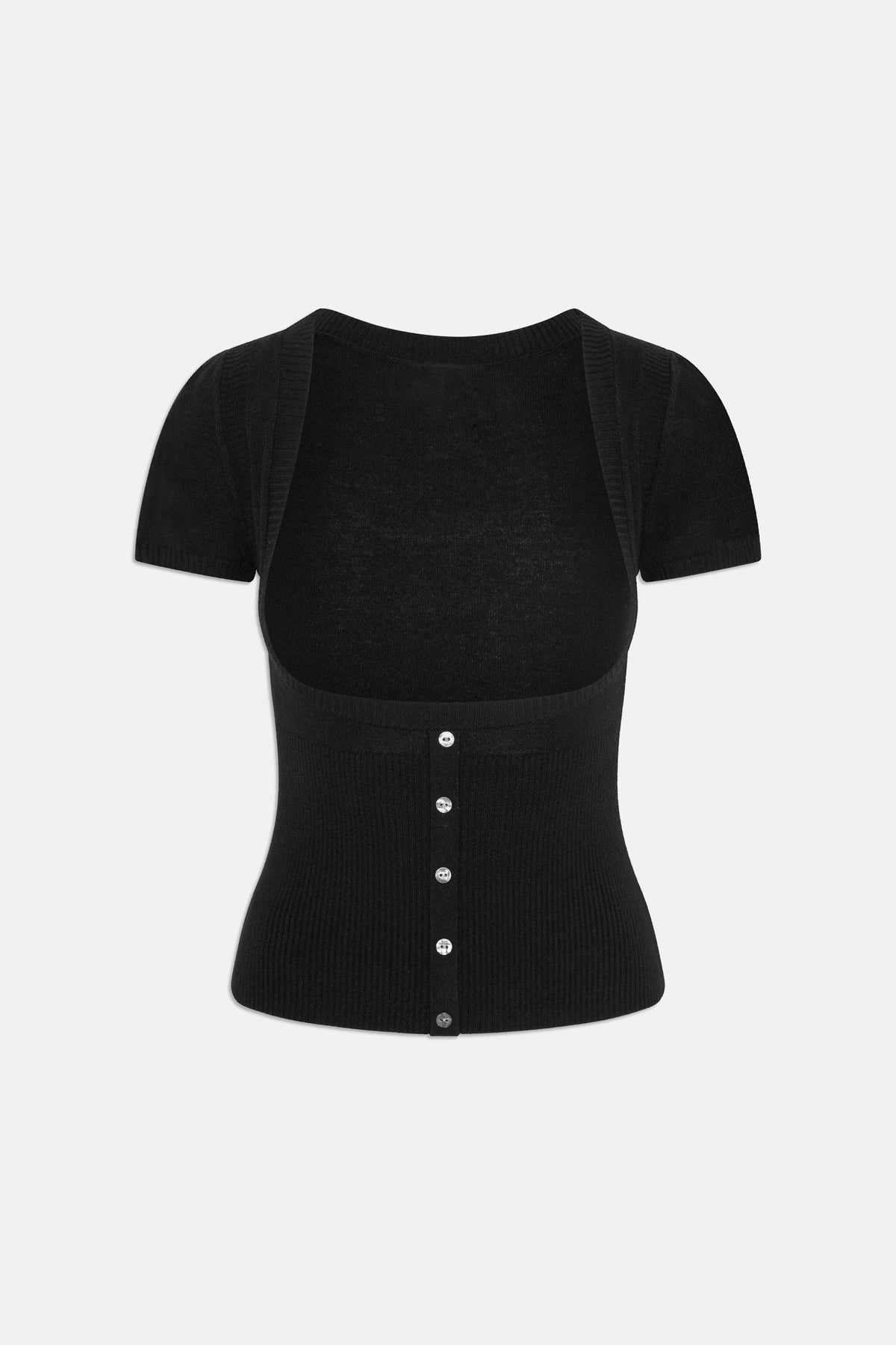 x JENNIE Sofia Knit Top - Black | Frankies Bikinis