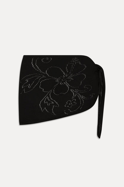 Atlas Knit Mini Skirt - Black | Frankies Bikinis
