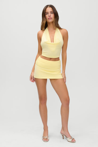 x JENNIE Briar Knit Mini Skort - Morning Light | Frankies Bikinis