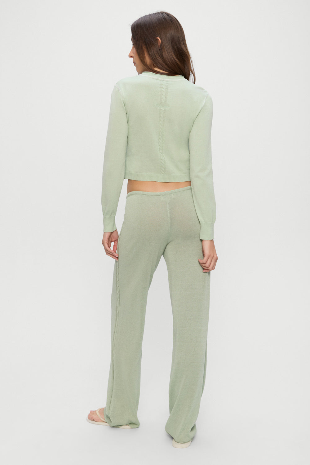Ela Low Rise Knit Pants - Eucalyptus | Frankies Bikinis