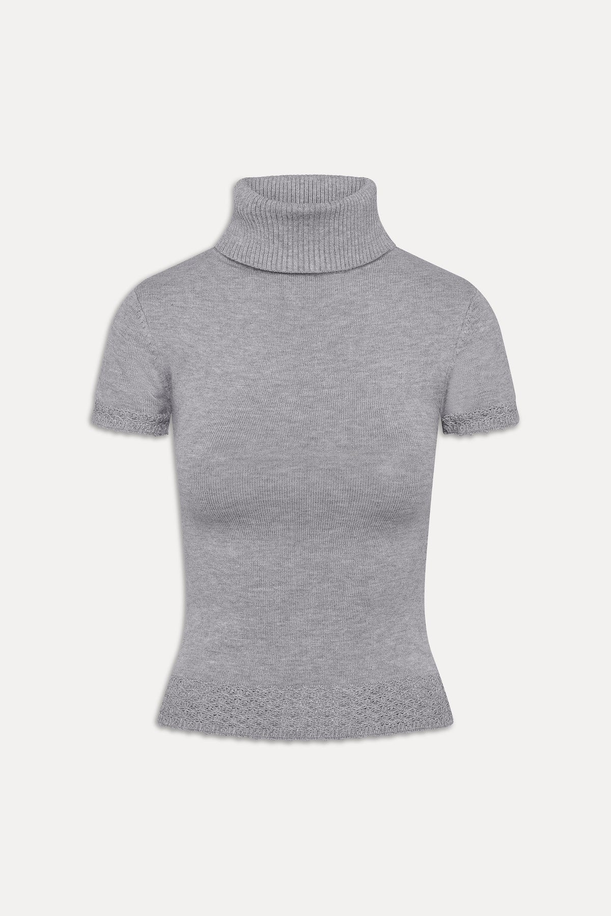 Jasmine Short Sleeve Turtleneck - Cloud Cover | Frankies Bikinis
