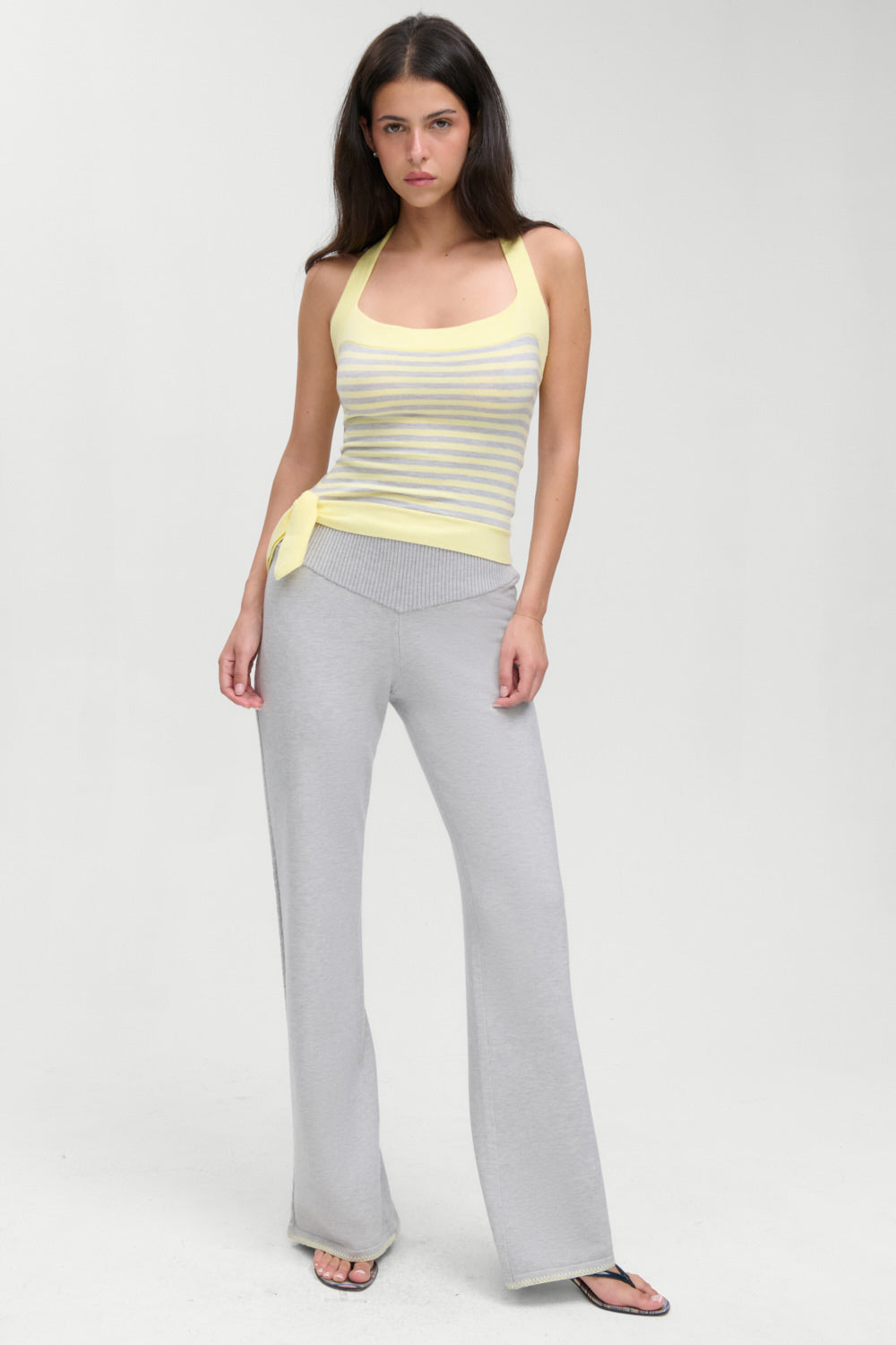 Quinn Knit Halter Top - Echo Stripe | Frankies Bikinis