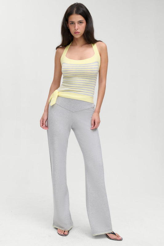 Quinn Knit Halter Top - Echo Stripe | Frankies Bikinis
