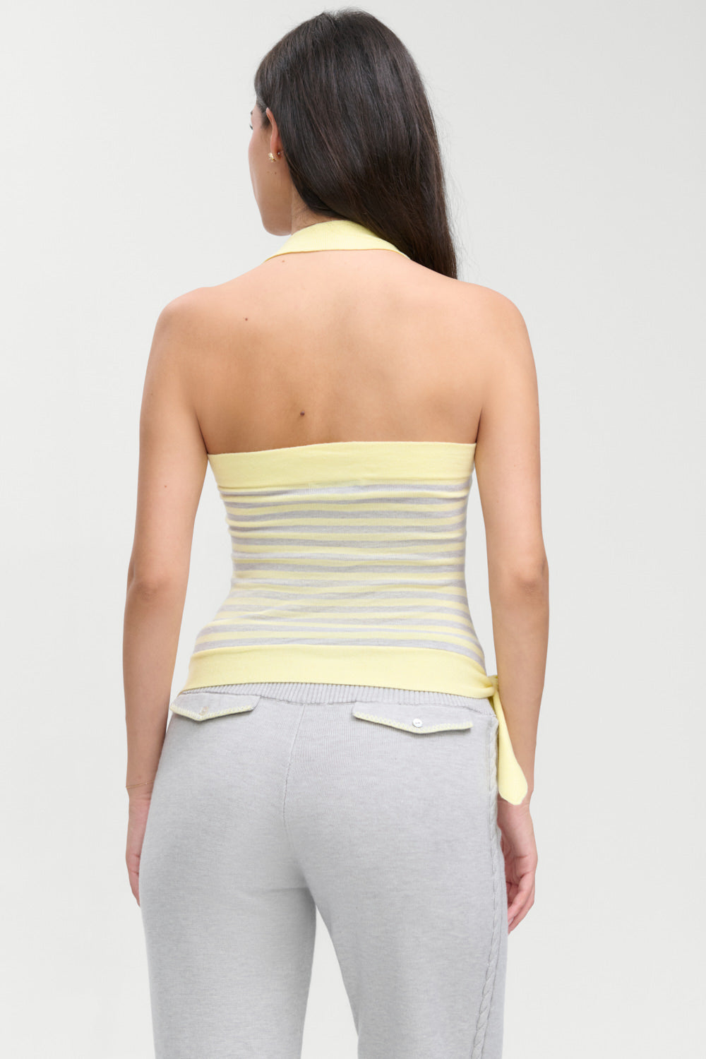 Quinn Knit Halter Top - Echo Stripe | Frankies Bikinis