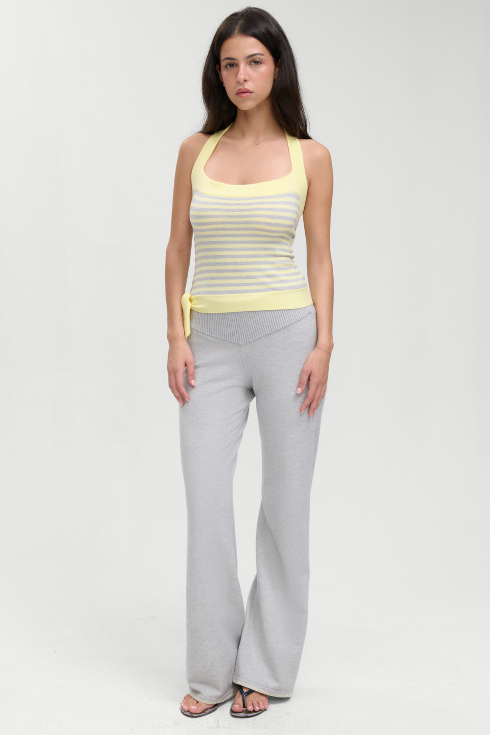 Quinn Knit Halter Top - Echo Stripe | Frankies Bikinis