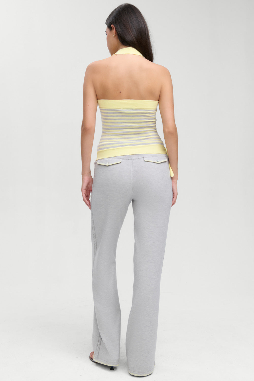 Quinn Knit Halter Top - Echo Stripe | Frankies Bikinis