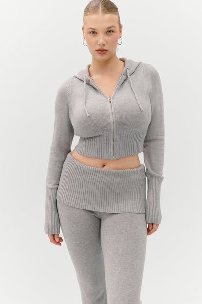 Aimee Zip Up Hoodie - Rain Cloud | Frankies Bikinis