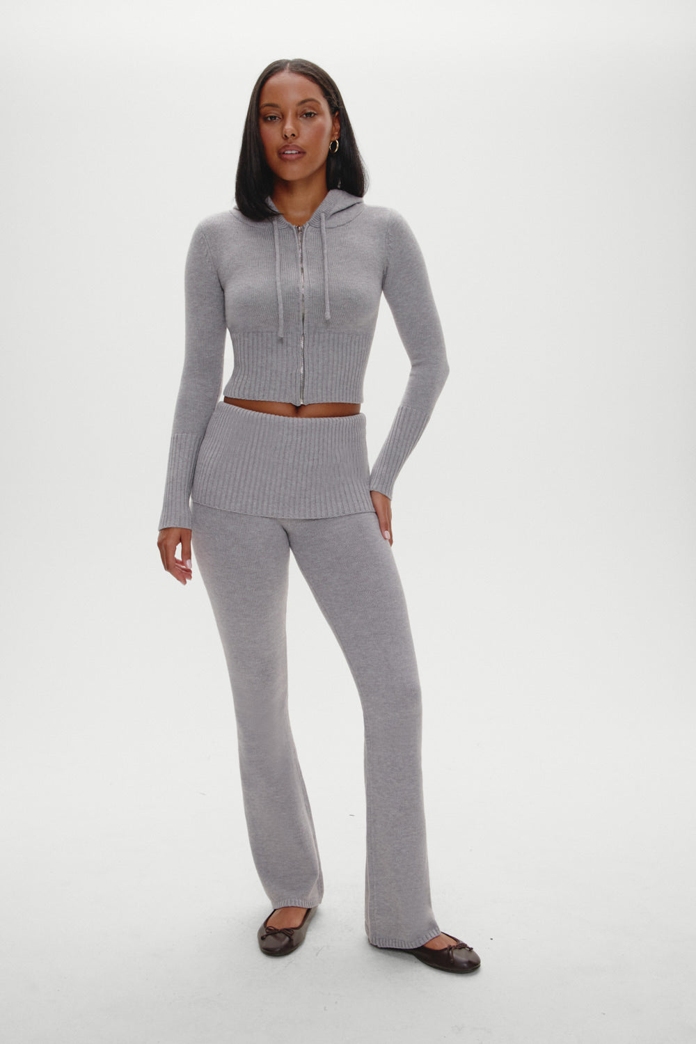 Aimee Zip Up Hoodie - Rain Cloud | Frankies Bikinis
