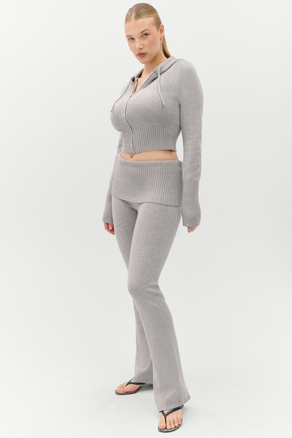 Aimee Zip Up Hoodie - Rain Cloud | Frankies Bikinis
