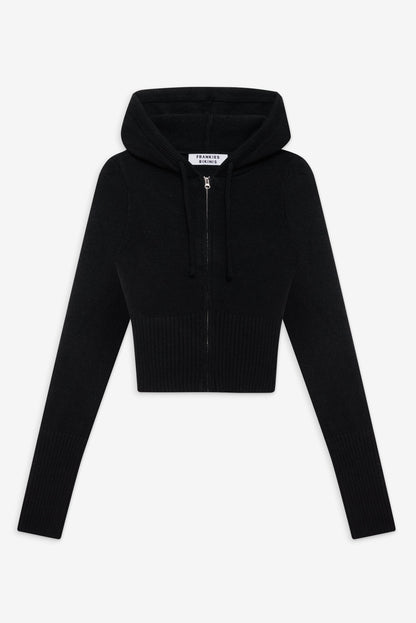 Aimee Zip Up Hoodie - Black | Frankies Bikinis
