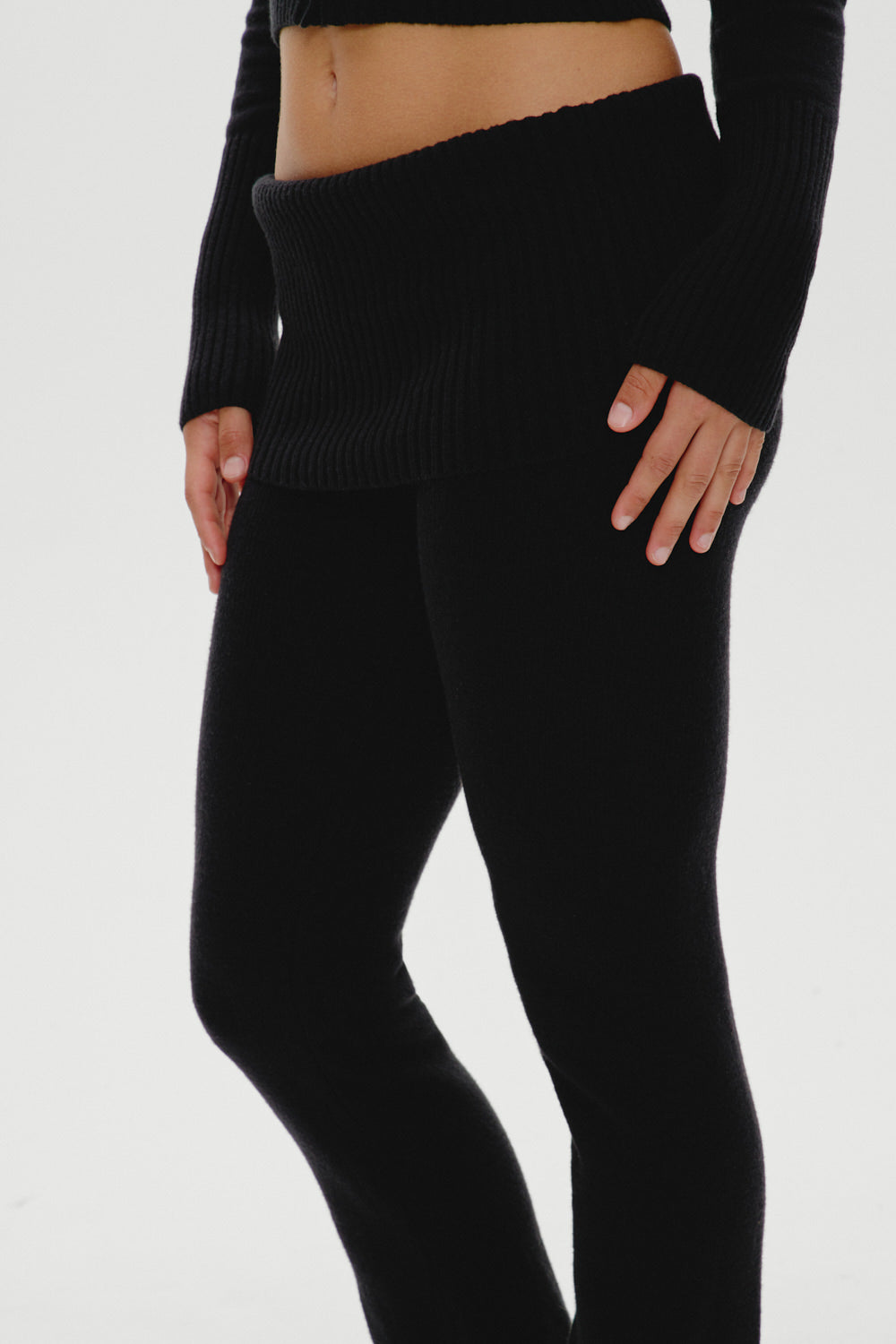 Aimee Knit Pants - Black | Frankies Bikinis