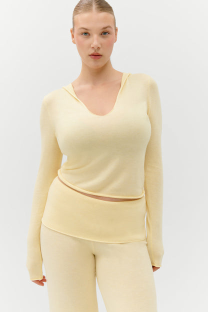 Sloane Knit Hoodie - Buttercream | Frankies Bikinis