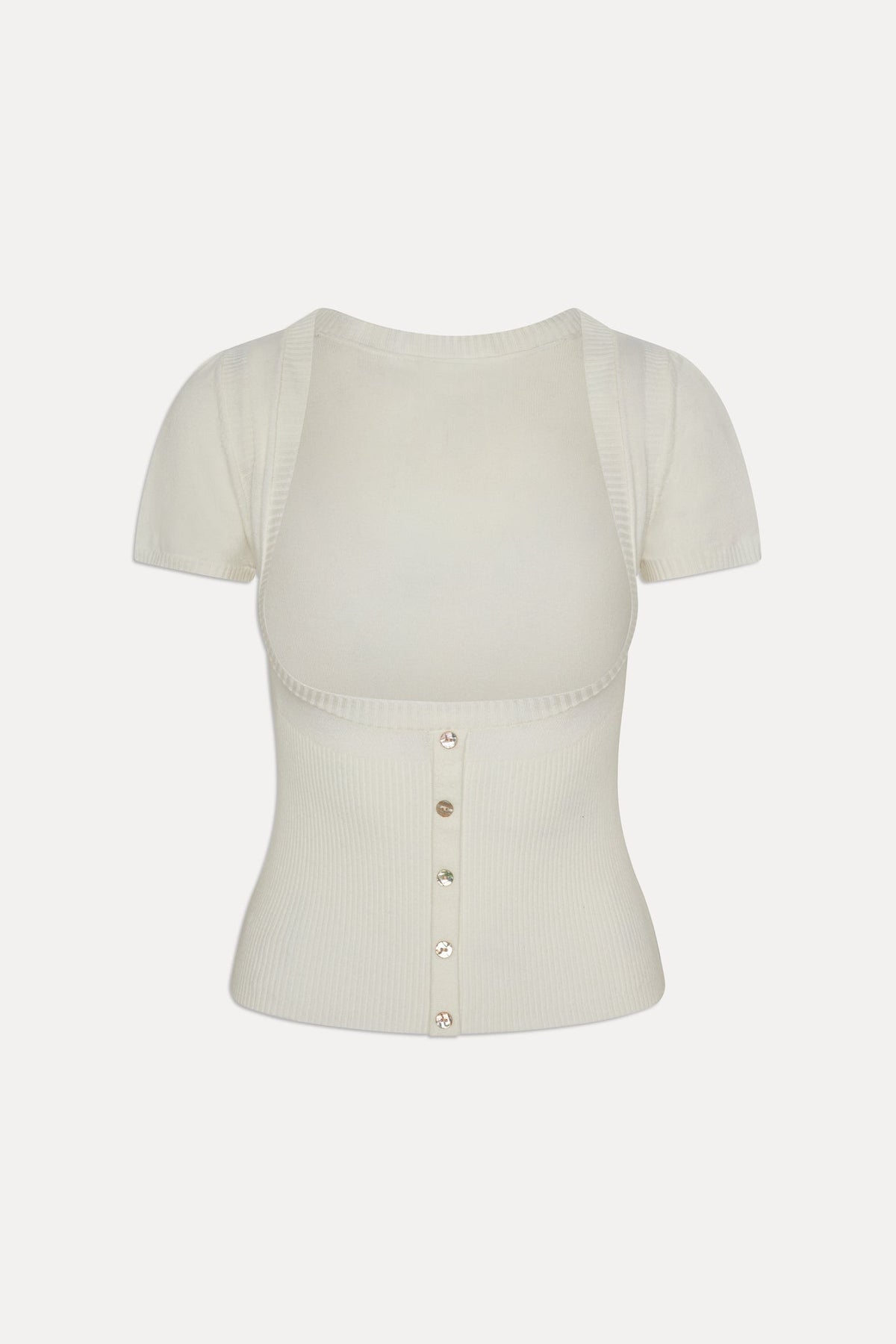 x JENNIE Sofia Knit Top - Coconut Cream | Frankies Bikinis