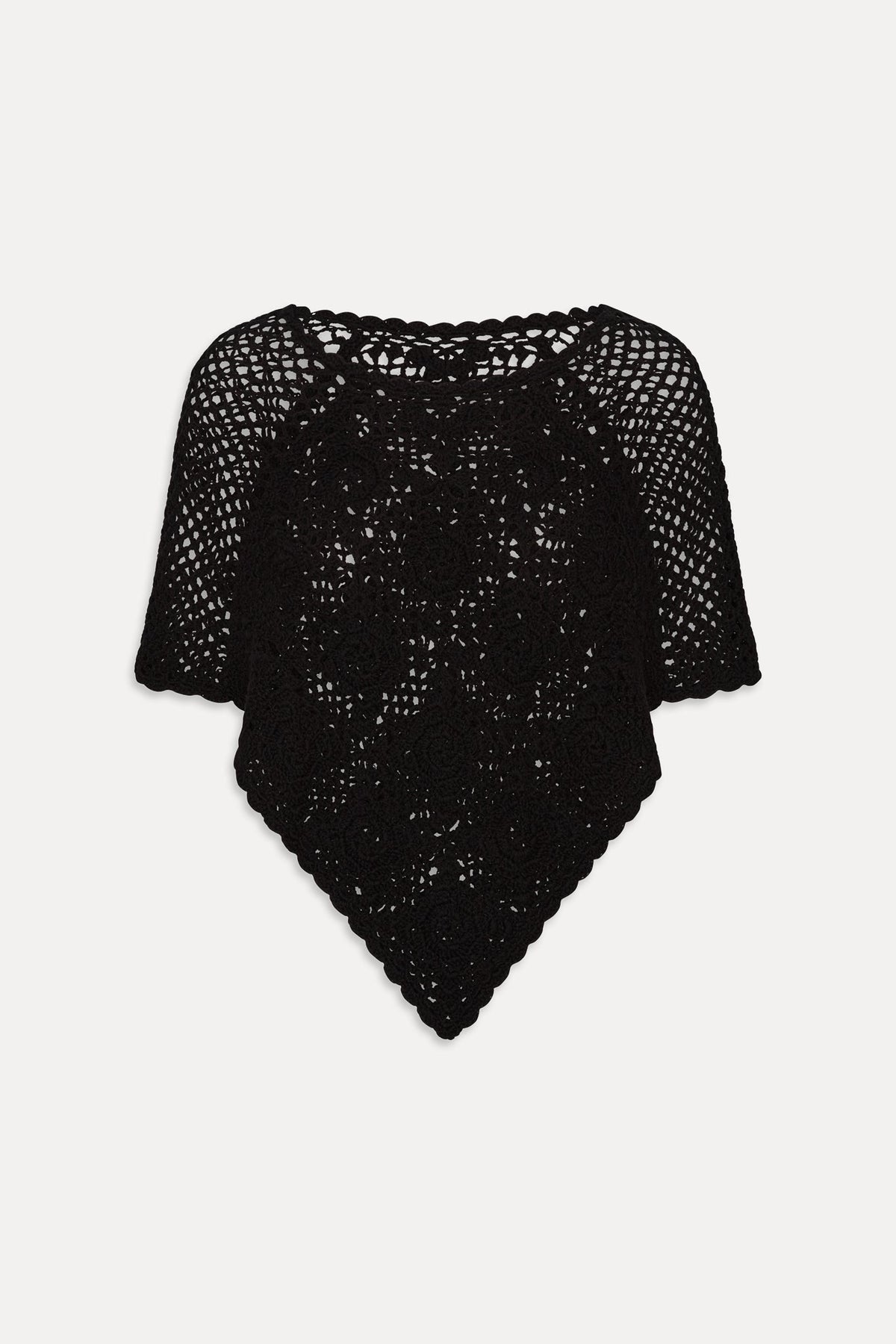Sophie Crochet Poncho - Black | Frankies Bikinis