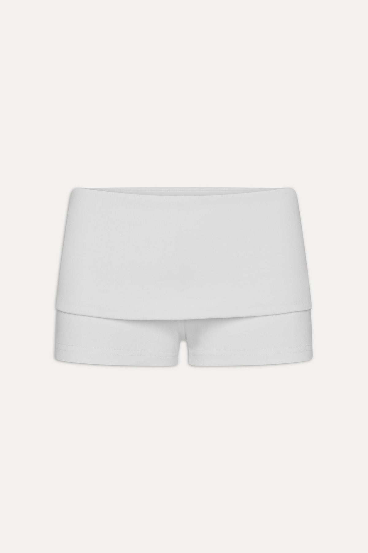 x JENNIE Eva Cotton Mini Shorts - Optic White | Frankies Bikinis
