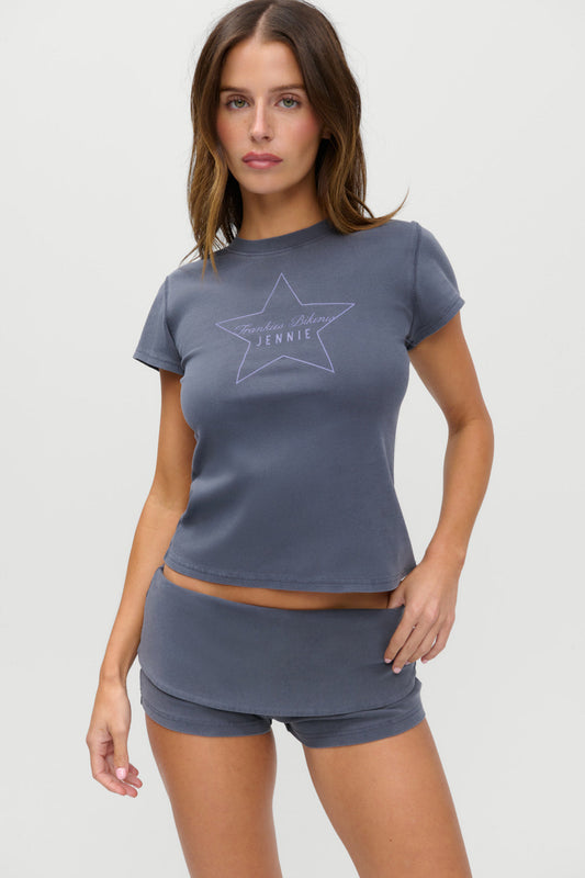 x JENNIE Eva Cotton Tee - Comet | Frankies Bikinis