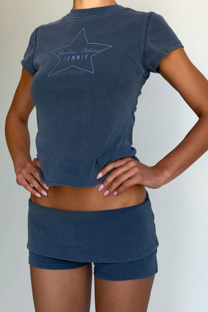 x JENNIE Eva Cotton Tee - Comet | Frankies Bikinis