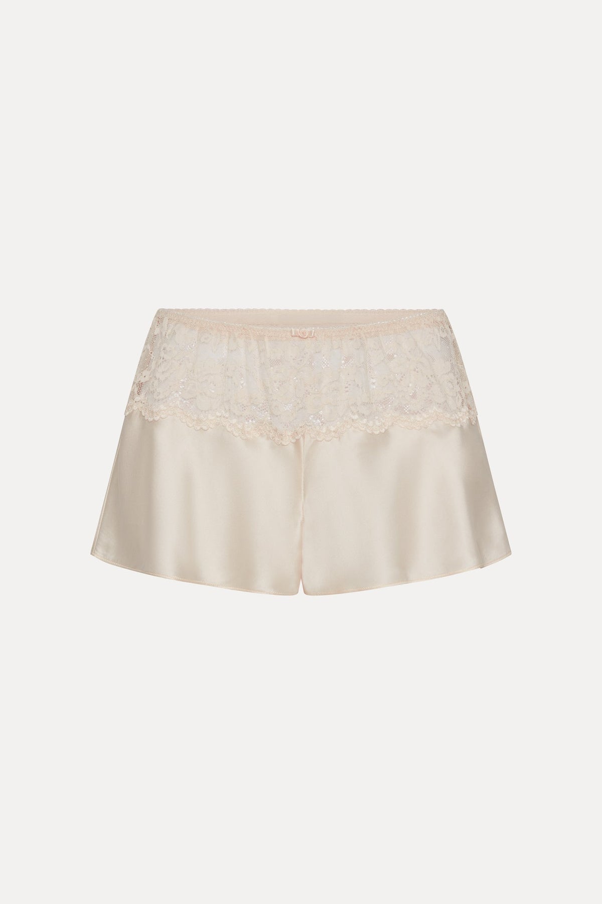 Rosie Silk Mini Shorts - Heaven | Frankies Bikinis