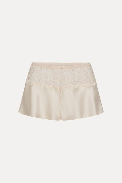 Rosie Silk Mini Shorts - Heaven | Frankies Bikinis