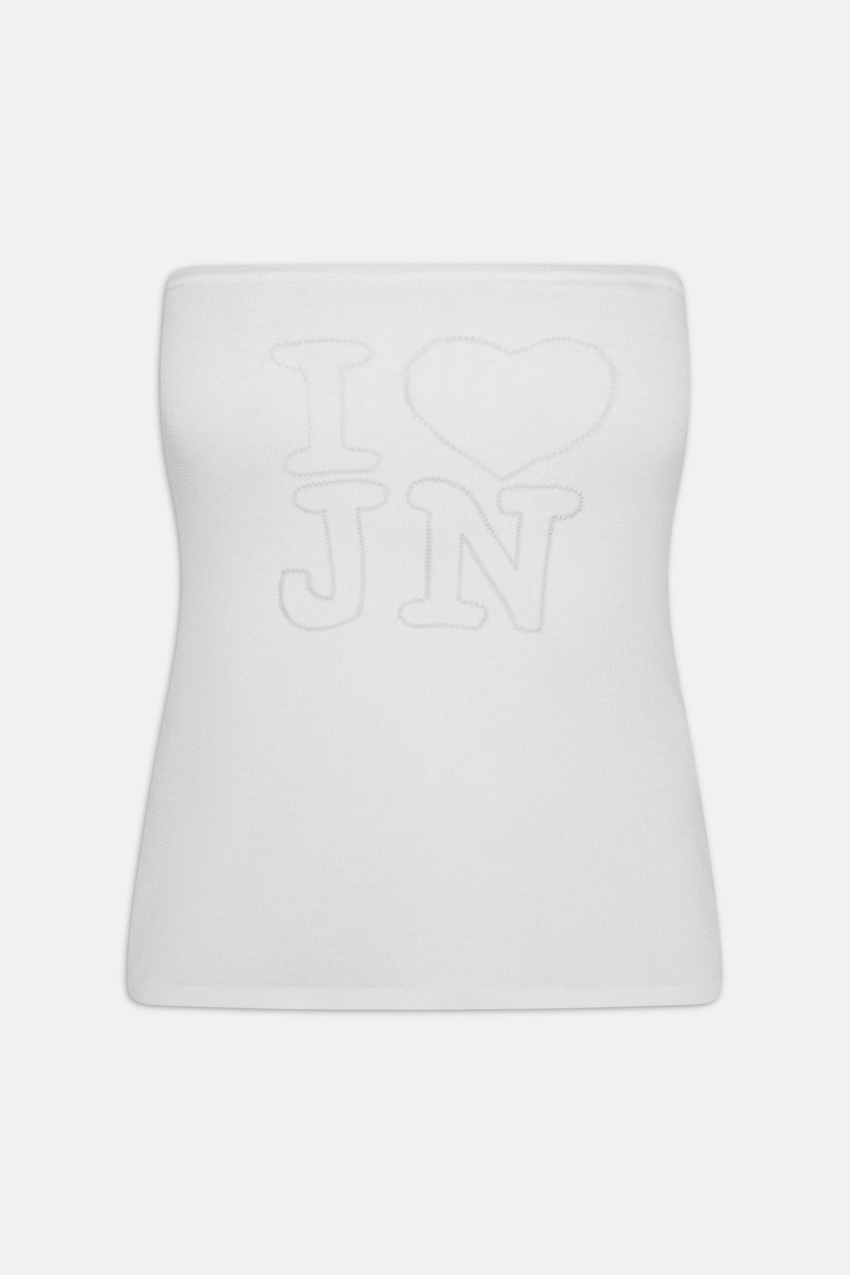 x JENNIE Margot Knit Tube Top - Optic White | Frankies Bikinis