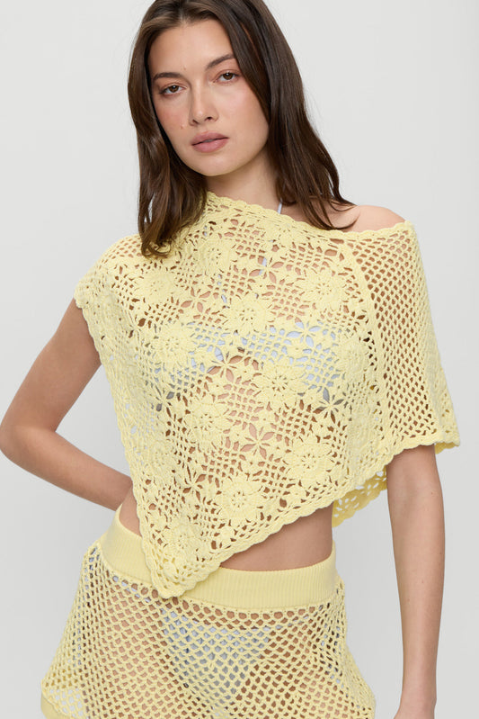 Sophie Crochet Poncho - Whipped Butter | Frankies Bikinis