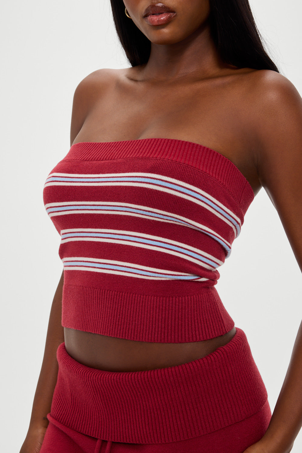 Destiny Knit Tube Top - Collegiate Stripe | Frankies Bikinis