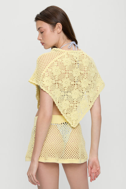 Adaline Crochet Mini Skirt - Whipped Butter | Frankies Bikinis
