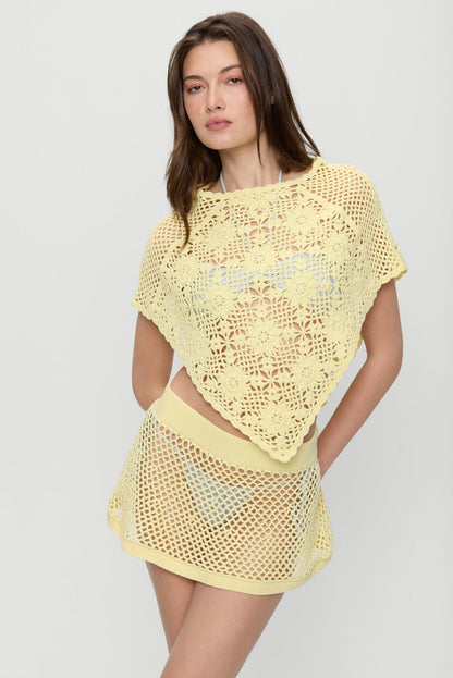 Adaline Crochet Mini Skirt - Whipped Butter | Frankies Bikinis