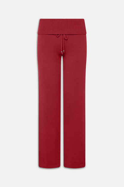 Dawson Knit Fold Over Pants - Rosewood | Frankies Bikinis