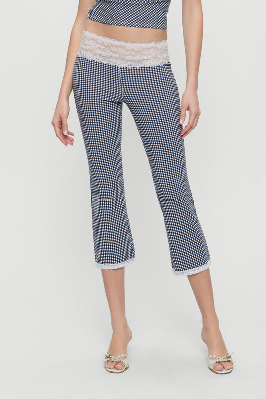 Nikki Gingham Capri Pants - Midnight Wishes | Frankies Bikinis