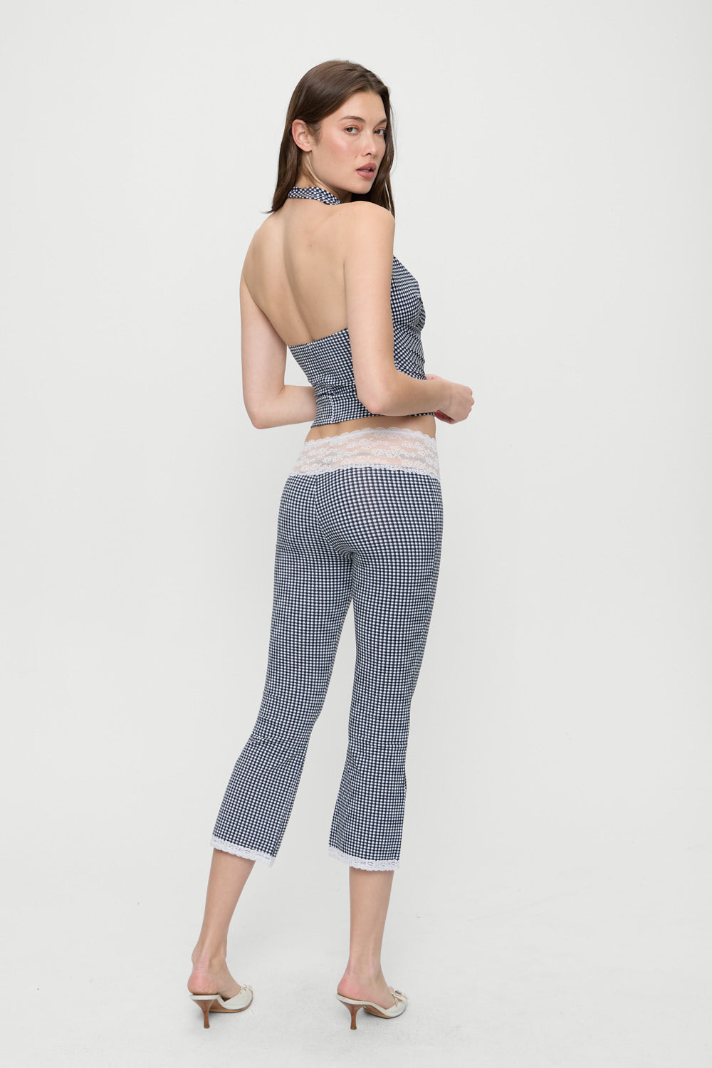 Nikki Gingham Capri Pants - Midnight Wishes | Frankies Bikinis
