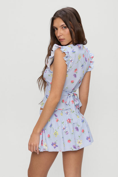 Clover Mini Skirt - Fresh Florals | Frankies Bikinis