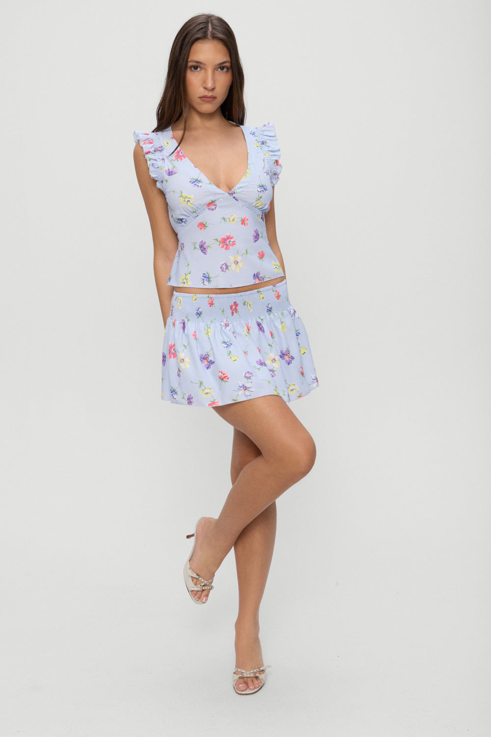 Clover Mini Skirt - Fresh Florals | Frankies Bikinis