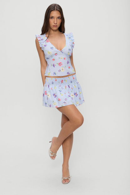 Clover Mini Skirt - Fresh Florals | Frankies Bikinis