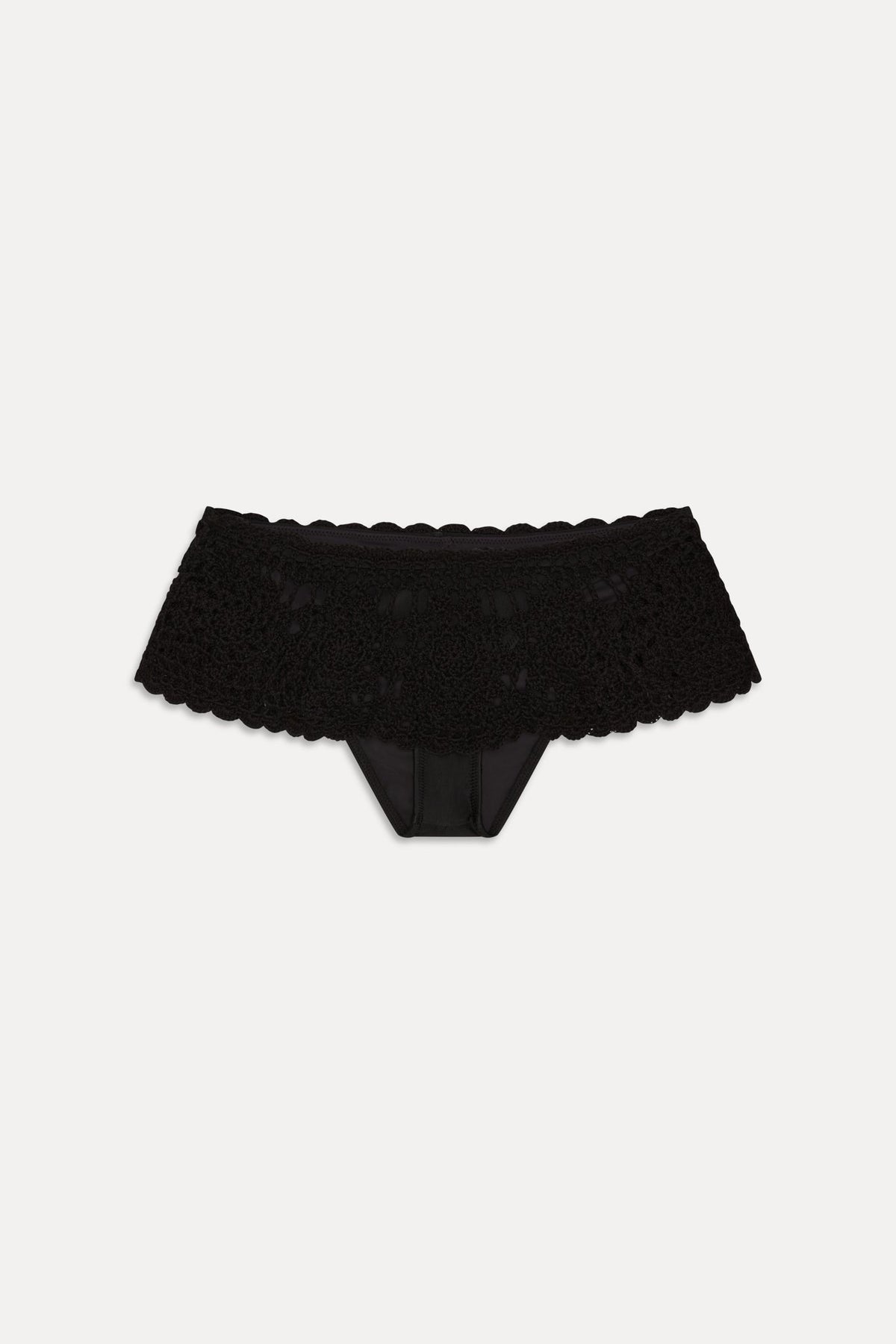 Shelly Crochet Shine Swim Skirt - Black | Frankies Bikinis