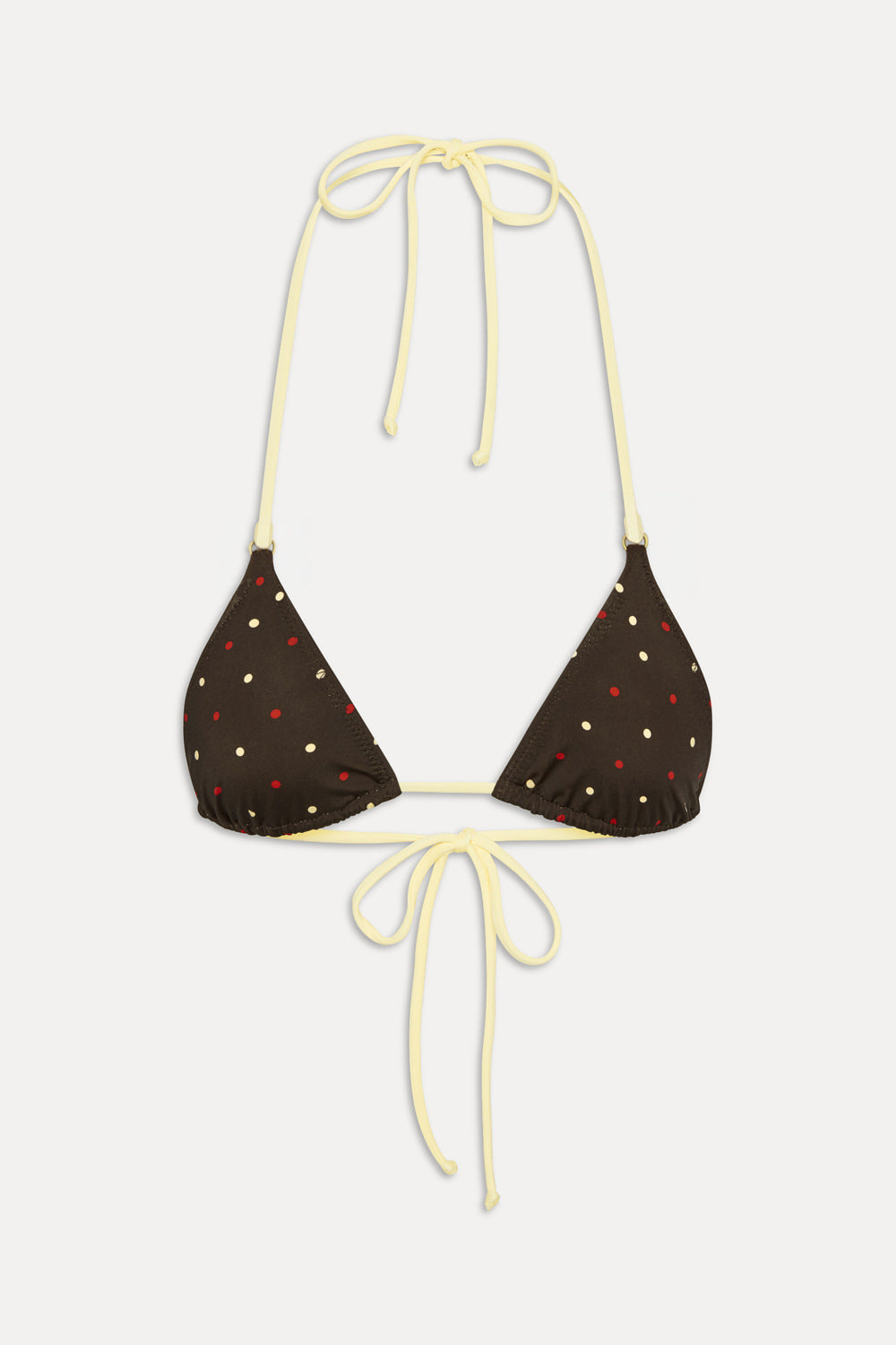 Nick Reversible Satin Bikini Top - Honey Bug | Frankies Bikinis