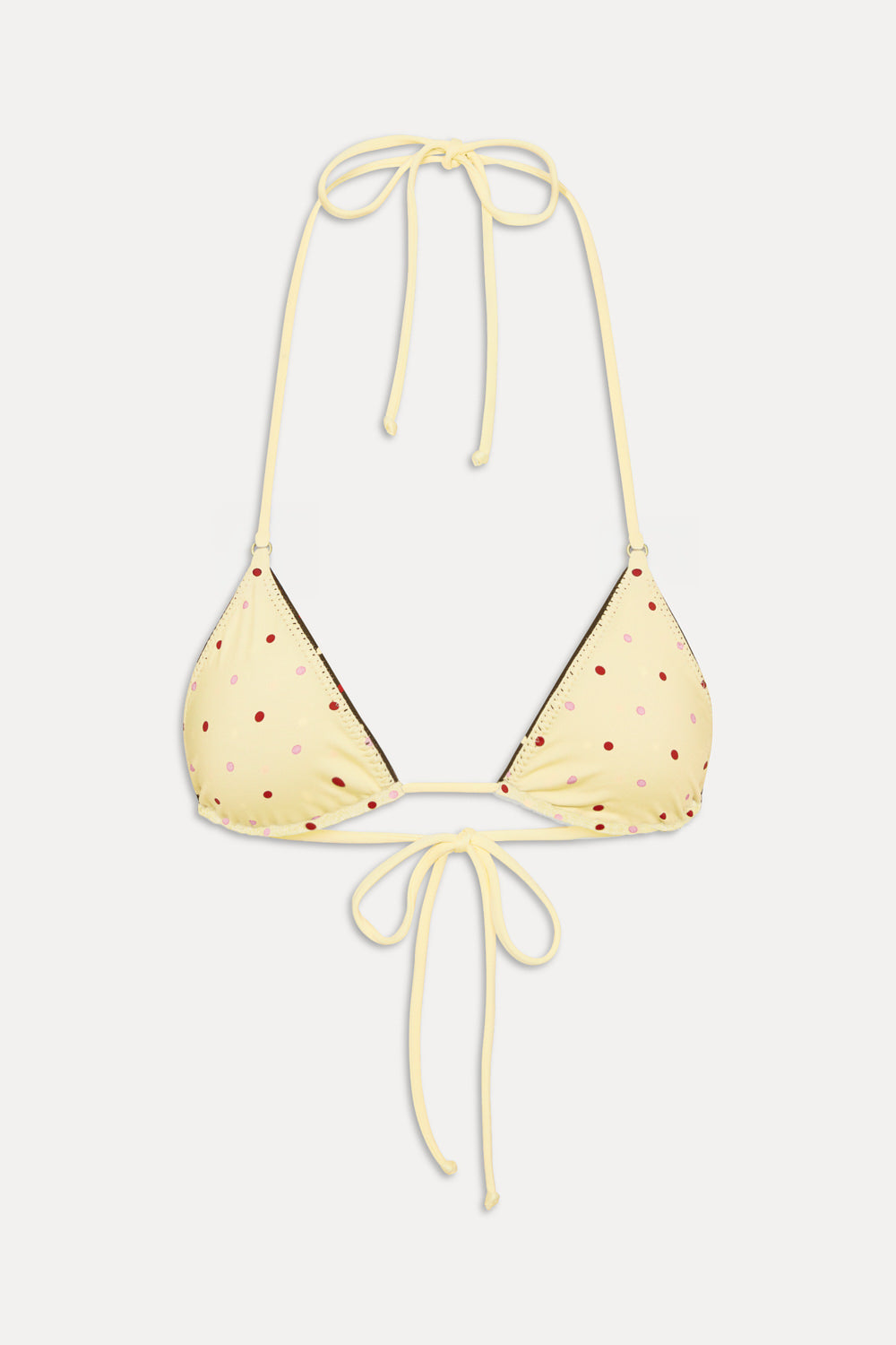 Nick Reversible Satin Bikini Top - Honey Bug | Frankies Bikinis